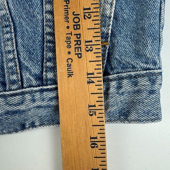 Vintage Little Levi's Orange Tab Kids Size 5 Denim Trucker Jacket Made in USA - Picture 7 of 11